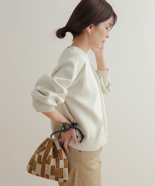 URBAN RESEARCH DOORS（アーバンリサーチドアーズ）の「スポンディングニットプルオーバー（ニット/セーター・レディース・ブルー/アイボリー/グレー系その他・MEDIUM）」の2枚目の写真