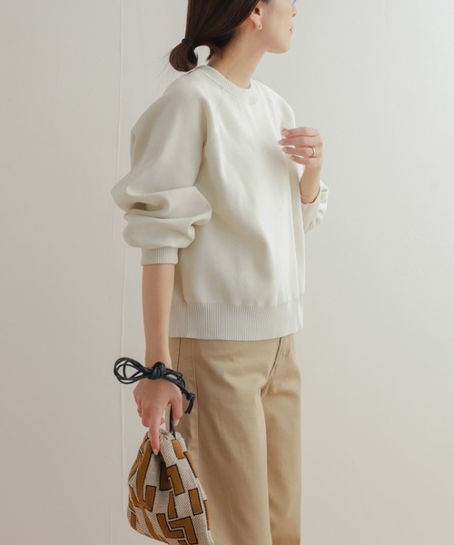 URBAN RESEARCH DOORS（アーバンリサーチドアーズ）の「スポンディングニットプルオーバー（ニット/セーター・レディース・ブルー/アイボリー/グレー系その他・MEDIUM）」の10枚目の写真