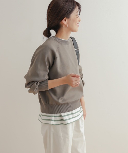 URBAN RESEARCH DOORS（アーバンリサーチドアーズ）の「スポンディングニットプルオーバー（ニット/セーター・レディース・ブルー/アイボリー/グレー系その他・MEDIUM）」の16枚目の写真