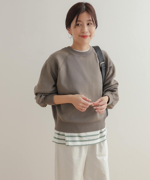 URBAN RESEARCH DOORS（アーバンリサーチドアーズ）の「スポンディングニットプルオーバー（ニット/セーター・レディース・ブルー/アイボリー/グレー系その他・MEDIUM）」の17枚目の写真