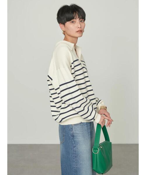 AMERICAN HOLIC（アメリカンホリック）の「衿付きニットプルオーバー（ニット/セーター・レディース・ホワイト系その他4/ブルー系その他2・M/L）」の10枚目の写真