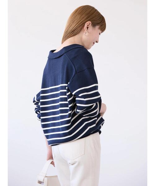 AMERICAN HOLIC（アメリカンホリック）の「衿付きニットプルオーバー（ニット/セーター・レディース・ホワイト系その他4/ブルー系その他2・M/L）」の18枚目の写真