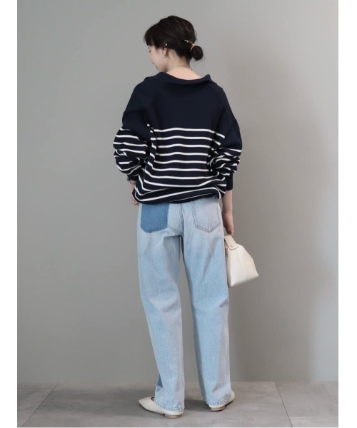 AMERICAN HOLIC（アメリカンホリック）の「衿付きニットプルオーバー（ニット/セーター・レディース・ホワイト系その他4/ブルー系その他2・M/L）」の4枚目の写真