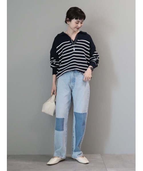 AMERICAN HOLIC（アメリカンホリック）の「衿付きニットプルオーバー（ニット/セーター・レディース・ホワイト系その他4/ブルー系その他2・M/L）」の3枚目の写真