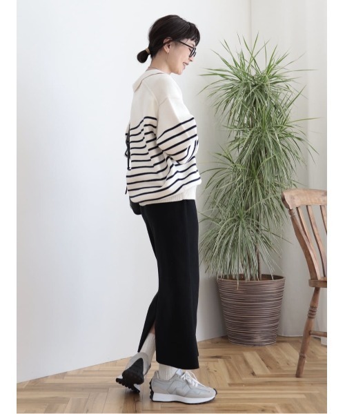 AMERICAN HOLIC（アメリカンホリック）の「衿付きニットプルオーバー（ニット/セーター・レディース・ホワイト系その他4/ブルー系その他2・M/L）」の6枚目の写真