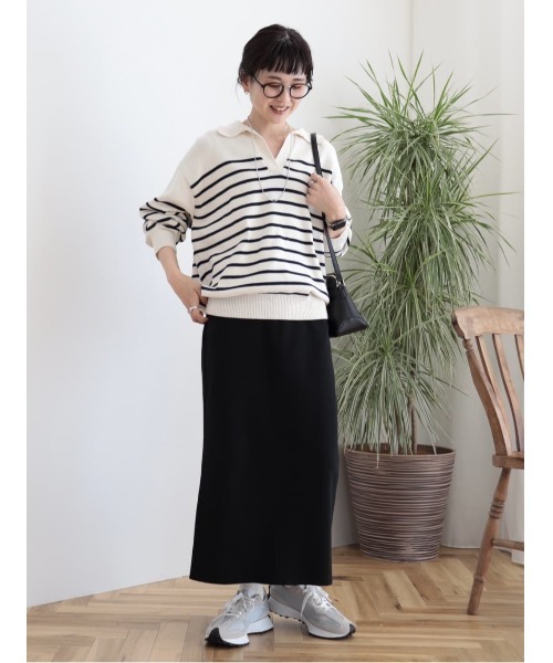 AMERICAN HOLIC（アメリカンホリック）の「衿付きニットプルオーバー（ニット/セーター・レディース・ホワイト系その他4/ブルー系その他2・M/L）」の5枚目の写真