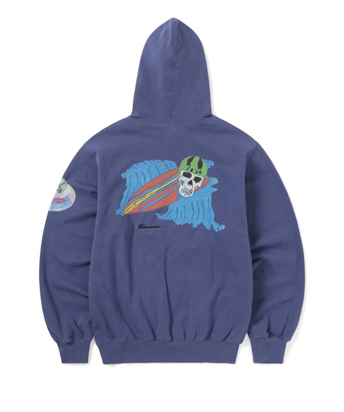 thisisneverthat（ディスイズネバーザット）の「Surfing Skull Hoodie（パーカー・メンズ・ナチュラル/ブルーパープル・L/M/S/XL）」の9枚目の写真