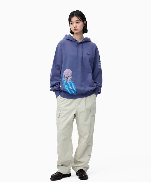 thisisneverthat（ディスイズネバーザット）の「Surfing Skull Hoodie（パーカー・メンズ・ナチュラル/ブルーパープル・L/M/S/XL）」の12枚目の写真