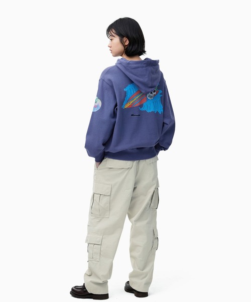 thisisneverthat（ディスイズネバーザット）の「Surfing Skull Hoodie（パーカー・メンズ・ナチュラル/ブルーパープル・L/M/S/XL）」の13枚目の写真