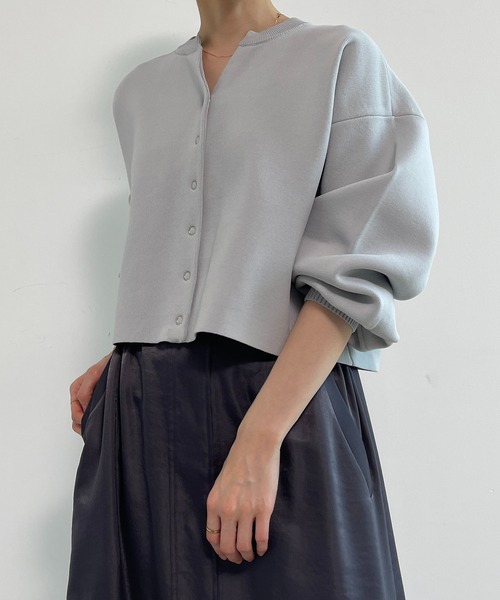 CE'E_SE'E（シーシー）の「クロップドリングスナップカーディガン（カーディガン/ボレロ・レディース・オフホワイト/ライトグレー/ブラック/ベージュ・FREE）」の4枚目の写真