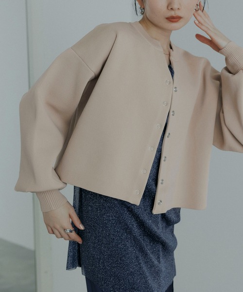 CE'E_SE'E（シーシー）の「クロップドリングスナップカーディガン（カーディガン/ボレロ・レディース・オフホワイト/ライトグレー/ブラック/ベージュ・FREE）」の5枚目の写真