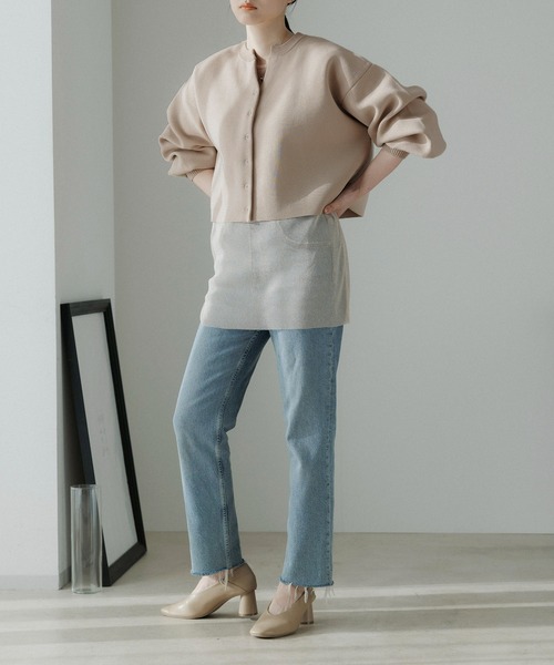 CE'E_SE'E（シーシー）の「クロップドリングスナップカーディガン（カーディガン/ボレロ・レディース・オフホワイト/ライトグレー/ブラック/ベージュ・FREE）」の7枚目の写真