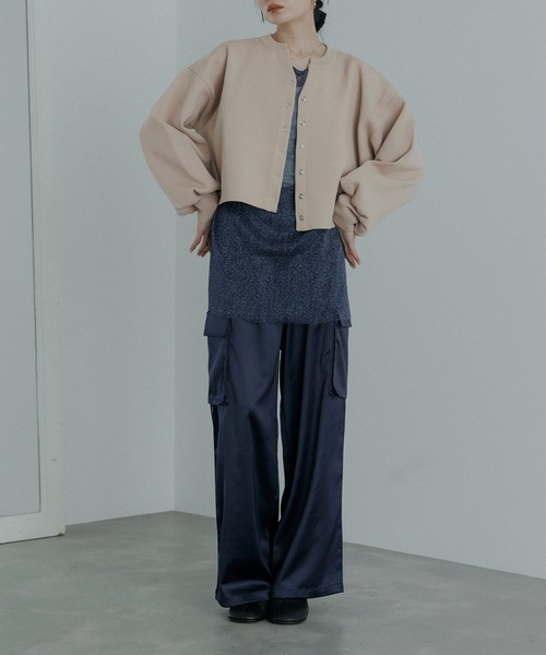 CE'E_SE'E（シーシー）の「クロップドリングスナップカーディガン（カーディガン/ボレロ・レディース・オフホワイト/ライトグレー/ブラック/ベージュ・FREE）」の8枚目の写真