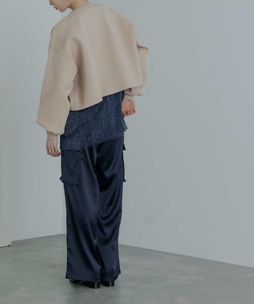 CE'E_SE'E（シーシー）の「クロップドリングスナップカーディガン（カーディガン/ボレロ・レディース・オフホワイト/ライトグレー/ブラック/ベージュ・FREE）」の9枚目の写真