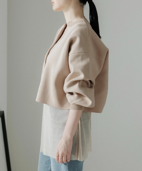 CE'E_SE'E（シーシー）の「クロップドリングスナップカーディガン（カーディガン/ボレロ・レディース・オフホワイト/ライトグレー/ブラック/ベージュ・FREE）」の11枚目の写真