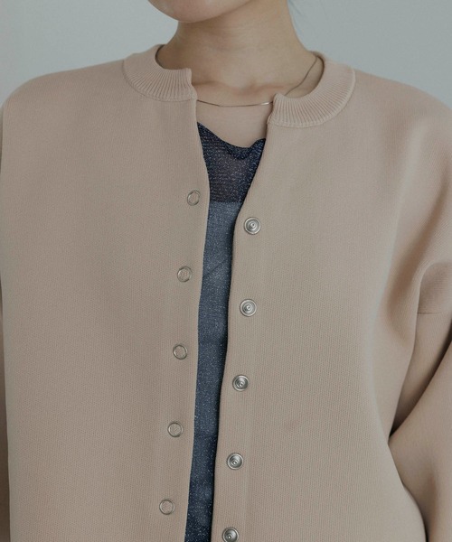 CE'E_SE'E（シーシー）の「クロップドリングスナップカーディガン（カーディガン/ボレロ・レディース・オフホワイト/ライトグレー/ブラック/ベージュ・FREE）」の13枚目の写真