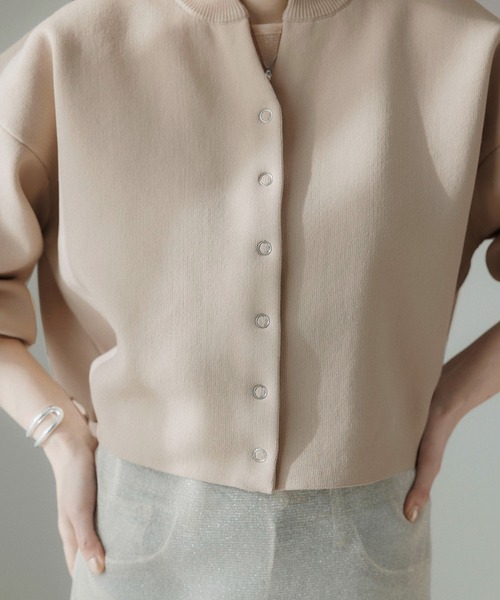 CE'E_SE'E（シーシー）の「クロップドリングスナップカーディガン（カーディガン/ボレロ・レディース・オフホワイト/ライトグレー/ブラック/ベージュ・FREE）」の18枚目の写真