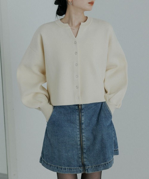 CE'E_SE'E（シーシー）の「クロップドリングスナップカーディガン（カーディガン/ボレロ・レディース・オフホワイト/ライトグレー/ブラック/ベージュ・FREE）」の19枚目の写真