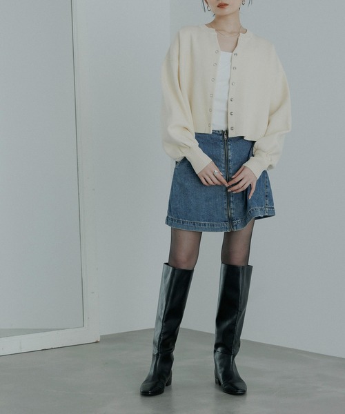 CE'E_SE'E（シーシー）の「クロップドリングスナップカーディガン（カーディガン/ボレロ・レディース・オフホワイト/ライトグレー/ブラック/ベージュ・FREE）」の21枚目の写真