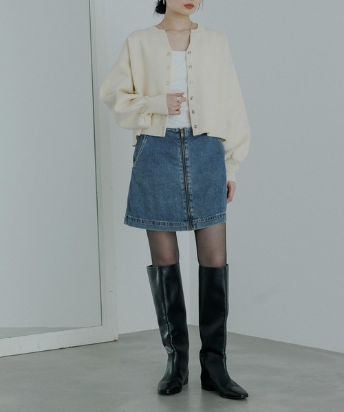 CE'E_SE'E（シーシー）の「クロップドリングスナップカーディガン（カーディガン/ボレロ・レディース・オフホワイト/ライトグレー/ブラック/ベージュ・FREE）」の22枚目の写真