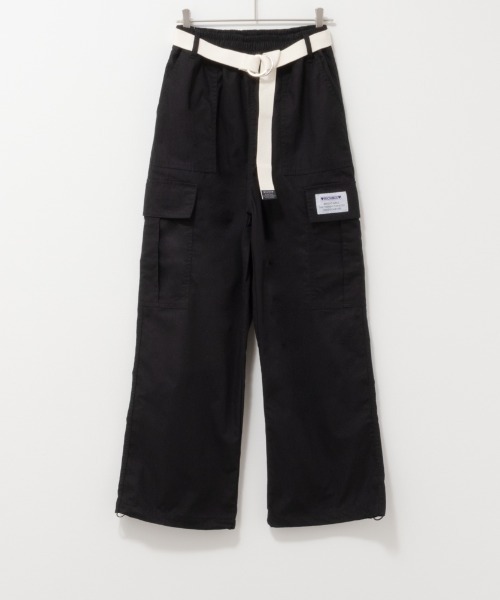 RICH MIX(リッチミックス)の「RICH MIX リッチミックス ベルト付きカーゴパンツ(カーゴパンツ・キッズ・ブラック/ピンク・160/150/140/130/120)」の2枚目の写真