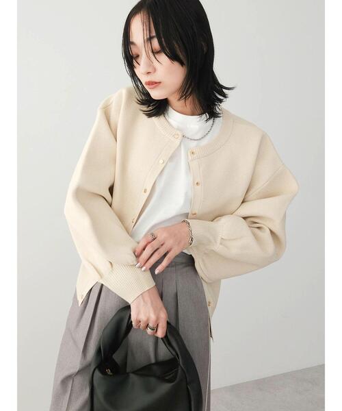 ELENCARE DUE（エレンカーレデュエ）の「・ELENCARE　DUE　2way　ラメカーディガン（カーディガン/ボレロ・レディース・グリーン/アイボリー/ブラック/グレー・FREE）」の5枚目の写真