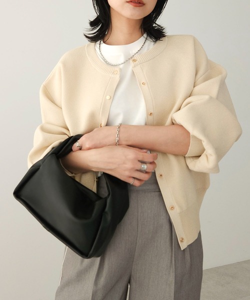 ELENCARE DUE（エレンカーレデュエ）の「・ELENCARE　DUE　2way　ラメカーディガン（カーディガン/ボレロ・レディース・グリーン/アイボリー/ブラック/グレー・FREE）」の2枚目の写真