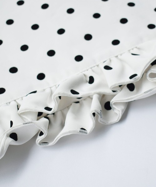 PICCIN PERLA(ピッチンペルラ)の「フロッキードットフリル付きトートバッグ(トートバッグ・レディース・ベージュ/ブラック/ネイビー/オフホワイト/チャコールグレー・FREE)」の22枚目の写真