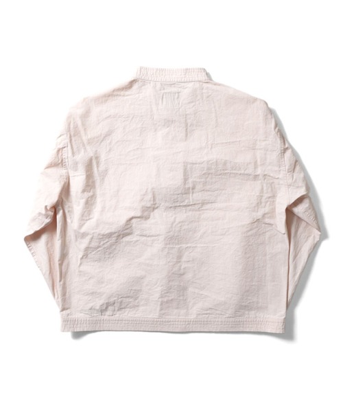 HOUSTON（ヒューストン）の「HOUSTON woman ヒューストン ウーマン CHINA SHIRT JACKET チャイナシャツジャケット（ノーカラージャケット・レディース・ブラック/ナチュラル/グリーン・0/1）」の5枚目の写真