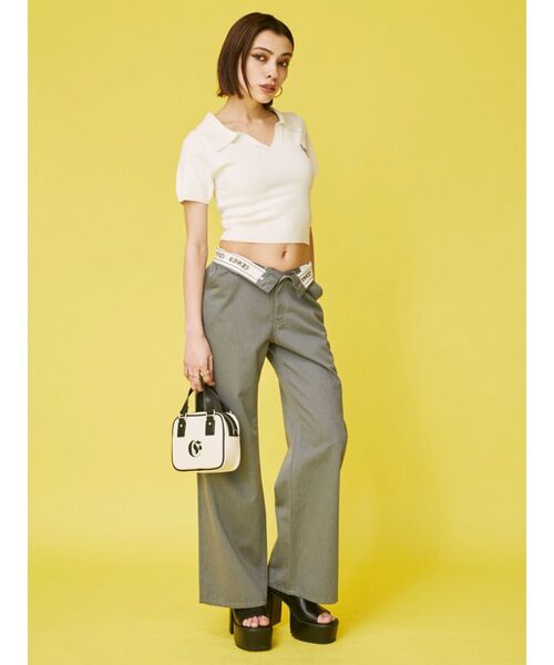 EVRIS（エヴリス）の「ワンポイントバイカラーショルダーBAG（ショルダーバッグ・レディース・ブルー/ホワイト/ブラック・FREE）」の7枚目の写真