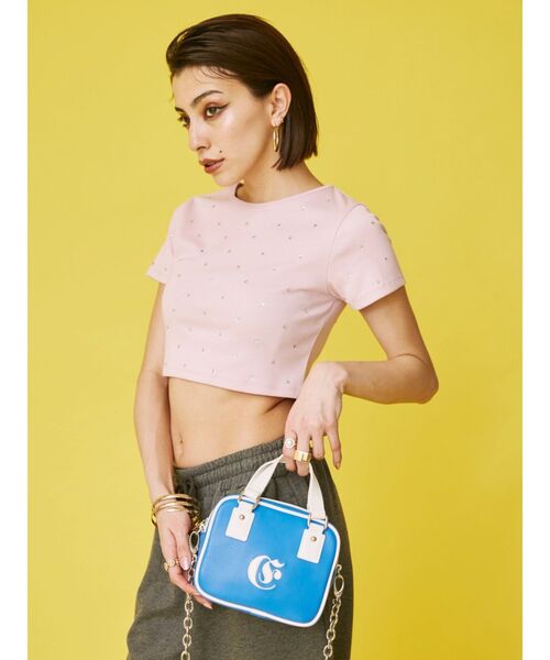 EVRIS（エヴリス）の「ワンポイントバイカラーショルダーBAG（ショルダーバッグ・レディース・ブルー/ホワイト/ブラック・FREE）」の8枚目の写真