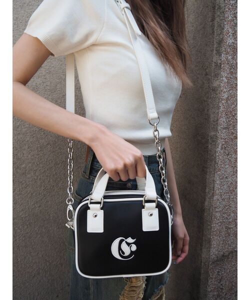 EVRIS（エヴリス）の「ワンポイントバイカラーショルダーBAG（ショルダーバッグ・レディース・ブルー/ホワイト/ブラック・FREE）」の11枚目の写真