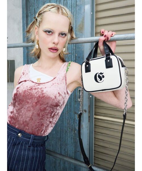 EVRIS（エヴリス）の「ワンポイントバイカラーショルダーBAG（ショルダーバッグ・レディース・ブルー/ホワイト/ブラック・FREE）」の21枚目の写真