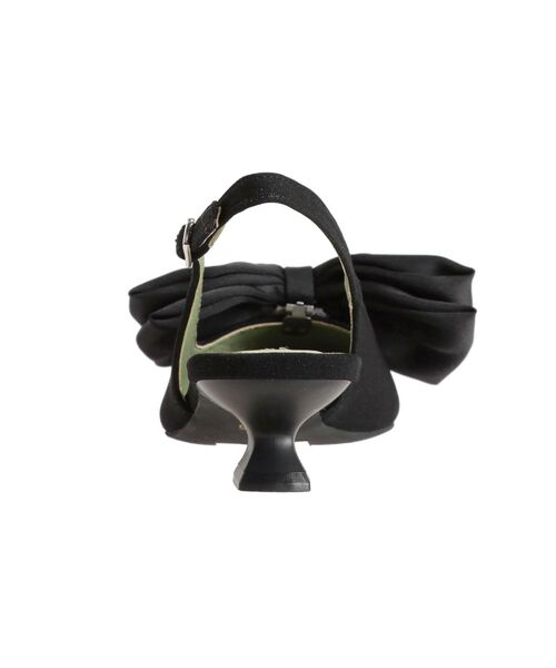 EVOL（イーボル）の「【EVOL】IW5277リボンバックバンドパンプス（パンプス・レディース・ブラック/シルバー・22.5/23.5）」の6枚目の写真