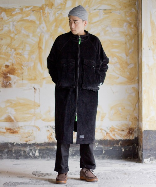 Starting Over(スターティングオーバー)の「【THE STRAIT (ストレイト)】8ウェルストレッチコーデュロイビッグポケットコート(テーラードジャケット・メンズ・ブラック/オリーブ・M/L)」の1枚目の写真