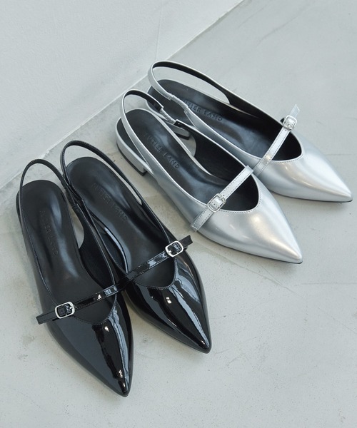 Futier land（フューティアランド）の「ベルトデザインポインテッドトゥミュール（サンダル・レディース・ブラック/シルバー・36/37/38/39/40）」の5枚目の写真