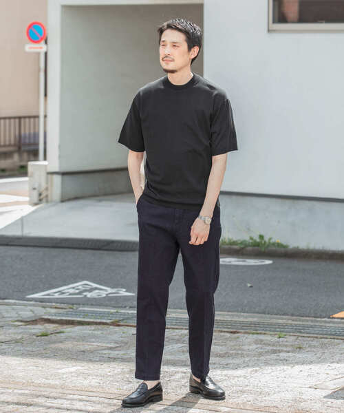 URBAN RESEARCH DOORS（アーバンリサーチドアーズ）の「LIFE STYLE TAILOR　ハイゲージクルーネック半袖ニット（ニット/セーター・メンズ・ブラック/アイボリー/ダークブラウン/ブルー系その他・MEDIUM/LARGE）」の20枚目の写真
