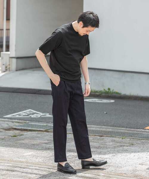 URBAN RESEARCH DOORS（アーバンリサーチドアーズ）の「LIFE STYLE TAILOR　ハイゲージクルーネック半袖ニット（ニット/セーター・メンズ・ブラック/アイボリー/ダークブラウン/ブルー系その他・MEDIUM/LARGE）」の21枚目の写真