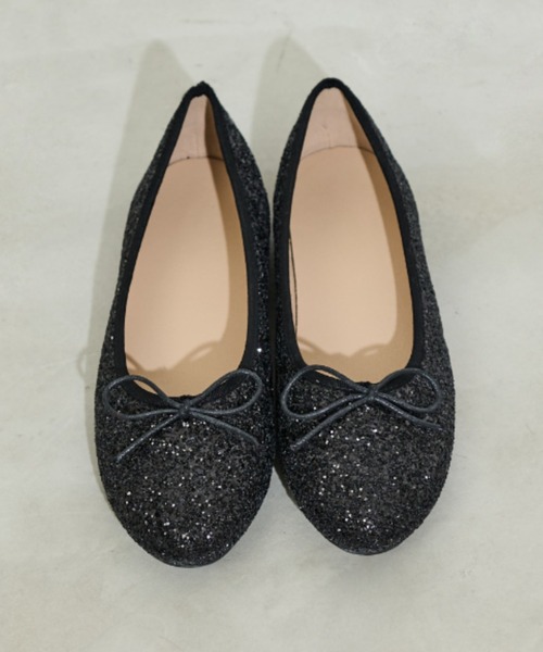 MERLOT（メルロー）の「ラメバレエシューズ（バレエシューズ・レディース・ブラック/シルバー・MEDIUM/LARGE/SMALL）」の3枚目の写真