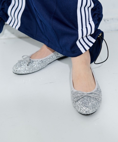 MERLOT（メルロー）の「ラメバレエシューズ（バレエシューズ・レディース・ブラック/シルバー・MEDIUM/LARGE/SMALL）」の11枚目の写真