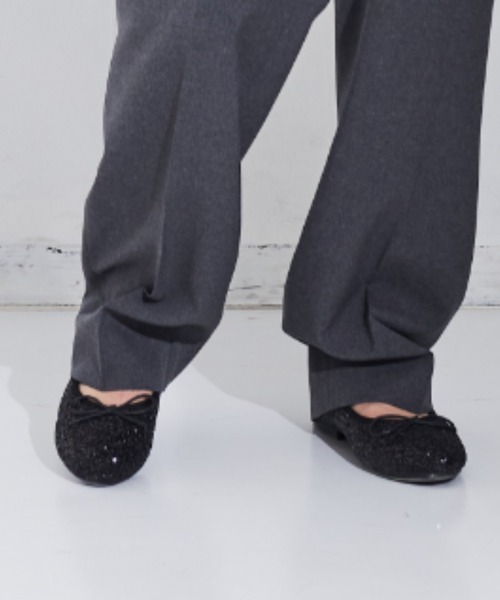 MERLOT（メルロー）の「ラメバレエシューズ（バレエシューズ・レディース・ブラック/シルバー・MEDIUM/LARGE/SMALL）」の5枚目の写真