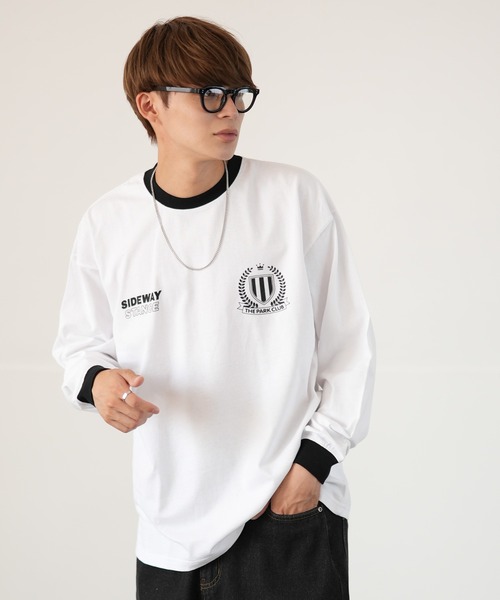 セール】【SIDEWAY STANCE】プリント 長袖 リンガーTシャツ（T