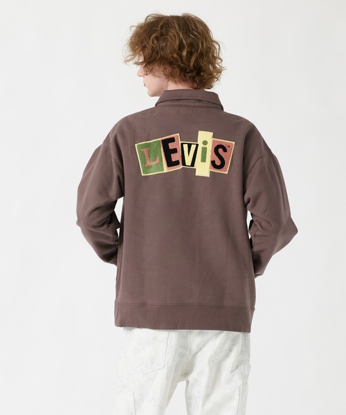 Levi's（リーバイス）の「Levi's/リーバイス LEVI'S(R) SKATE ハーフジップシャツ ブラウン PEPPERCORN（スウェット・メンズ・マルチ・XL/S/M/L）」の9枚目の写真