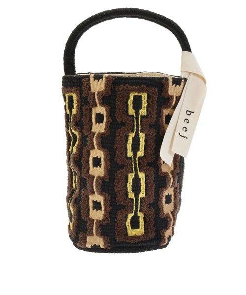 Ungrid（アングリッド）の「beej別注 エンブロイダリーバッグ（ハンドバッグ・レディース・ダークブラウン/ベージュ・FREE）」の21枚目の写真