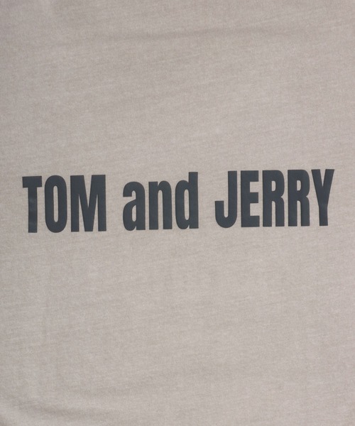 Tom&Jerry(トムアンドジェリー)の「Tom&Jerry/トムとジェリー ヴィンテージライク フロント バックプリント スウェット半袖Tシャツ レディース メンズ(Tシャツ/カットソー・レディース・グレイッシュベージュ/スミクロ/ブルーグリーン・LL/M/L)」の14枚目の写真