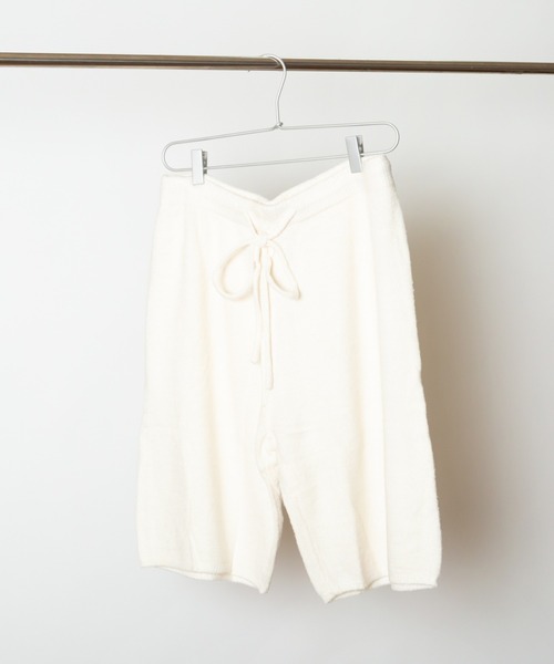 【PAUL&JOE】 ワンポイントポルジョロゴ編立ニット ハーフパンツ（ルームウェア/パジャマ）｜PAUL&JOE（ポールアンドジョー） 6,380円