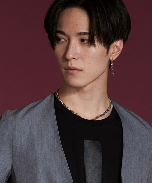 NO ID.（ノーアイディ）の「グラデーションチェーンフェイクピアス（ピアス（片耳用）・メンズ・シルバー・ONE SIZE）」の13枚目の写真