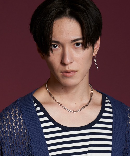 NO ID.（ノーアイディ）の「グラデーションチェーンフェイクピアス（ピアス（片耳用）・メンズ・シルバー・ONE SIZE）」の14枚目の写真