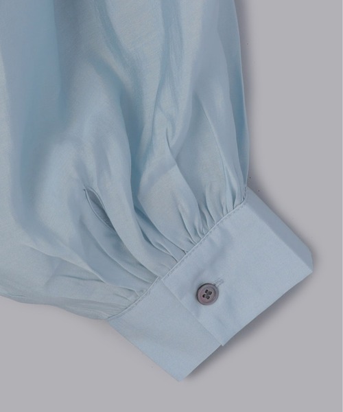 Olu.（オルドット）の「シアーボリューム袖ブラウス（シャツ/ブラウス・レディース・ブルー/イエロー/ホワイト・FREE）」の4枚目の写真