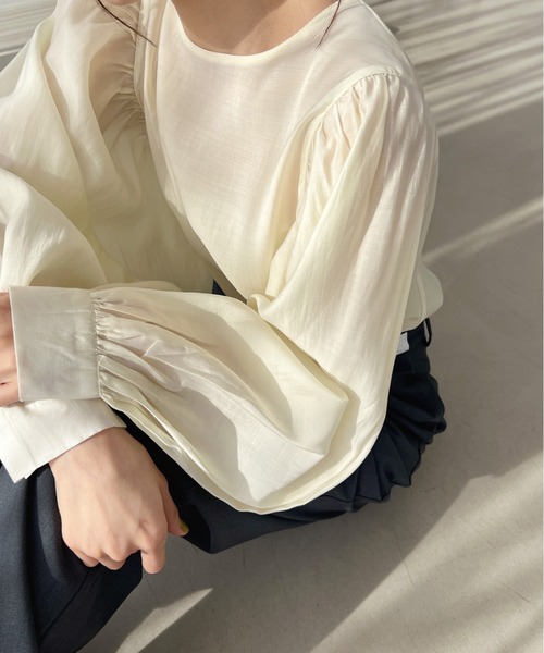 Olu.（オルドット）の「シアーボリューム袖ブラウス（シャツ/ブラウス・レディース・ブルー/イエロー/ホワイト・FREE）」の19枚目の写真